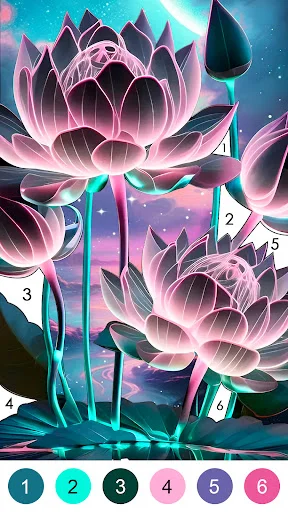 Gameplay screenshot 1 from Fantasy Color-Paint By Number - Board game