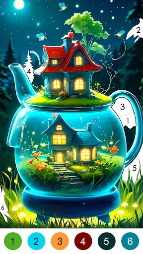 Gameplay screenshot 2 from Fantasy Color-Paint By Number - Board game